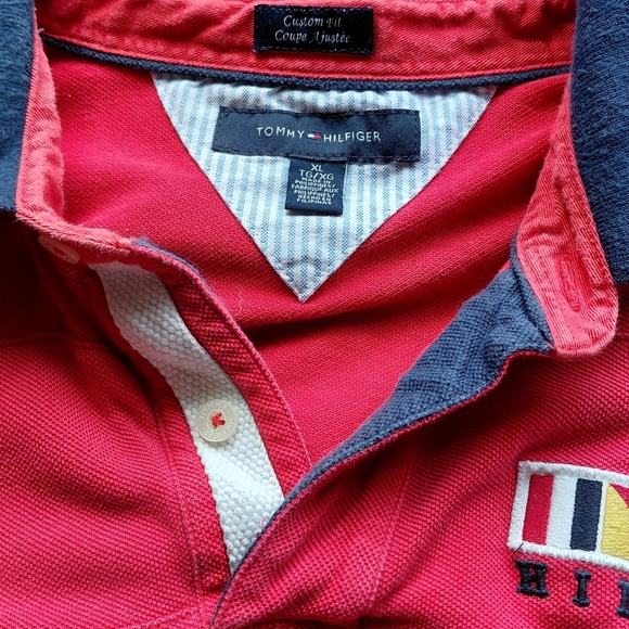 Tommy Hilfiger Red Polo with Navy Accents - Picture 4 of 8